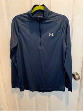 Under Armour Men's Navy Half-Zip Performance Pullover Medium